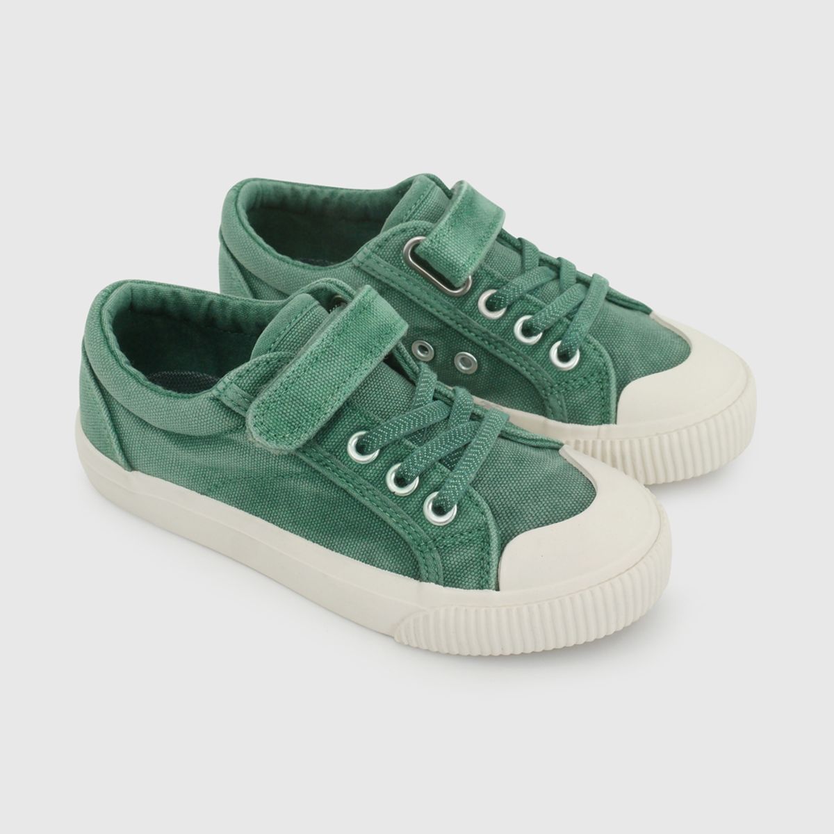 COLLOKY - Zapatilla de Niño Verde con Cordón-Velcro
