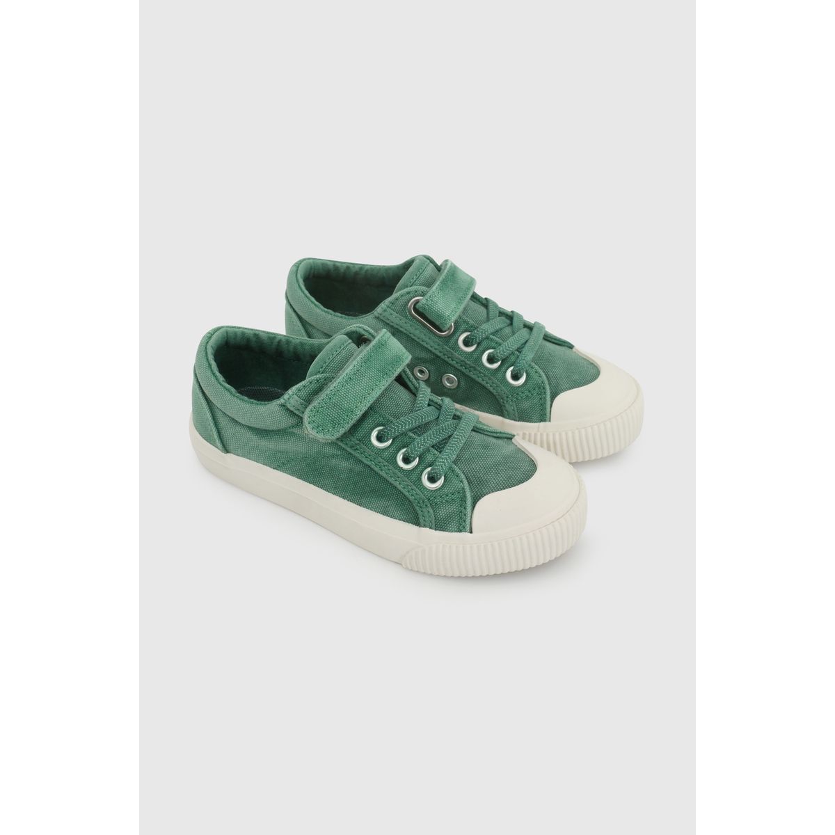 COLLOKY - Zapatilla de Niño Verde con Cordón-Velcro