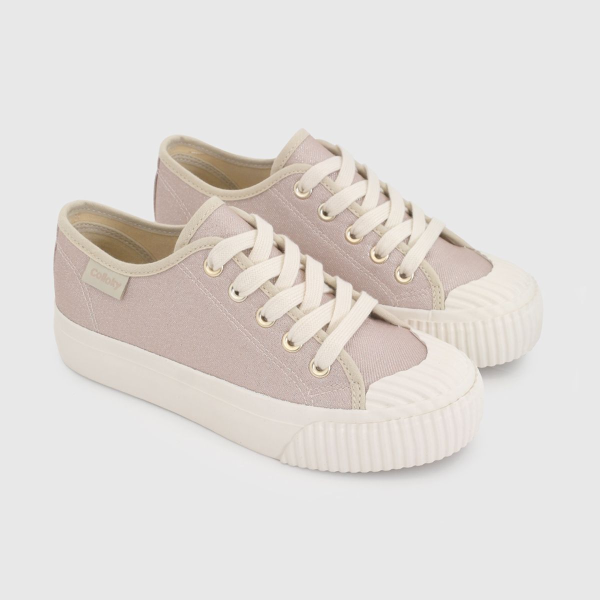 COLLOKY - Zapatilla de Niña Dorada de Cordones