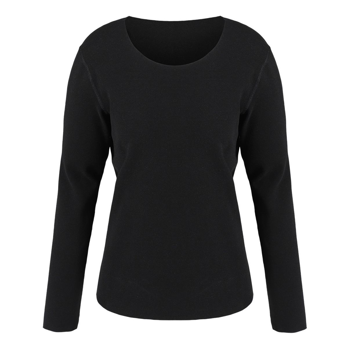ANDESLAND OUTDOOR APPAREL - Polera Primera Capa Cuello Sin Costuras Blanford Negro Mujer