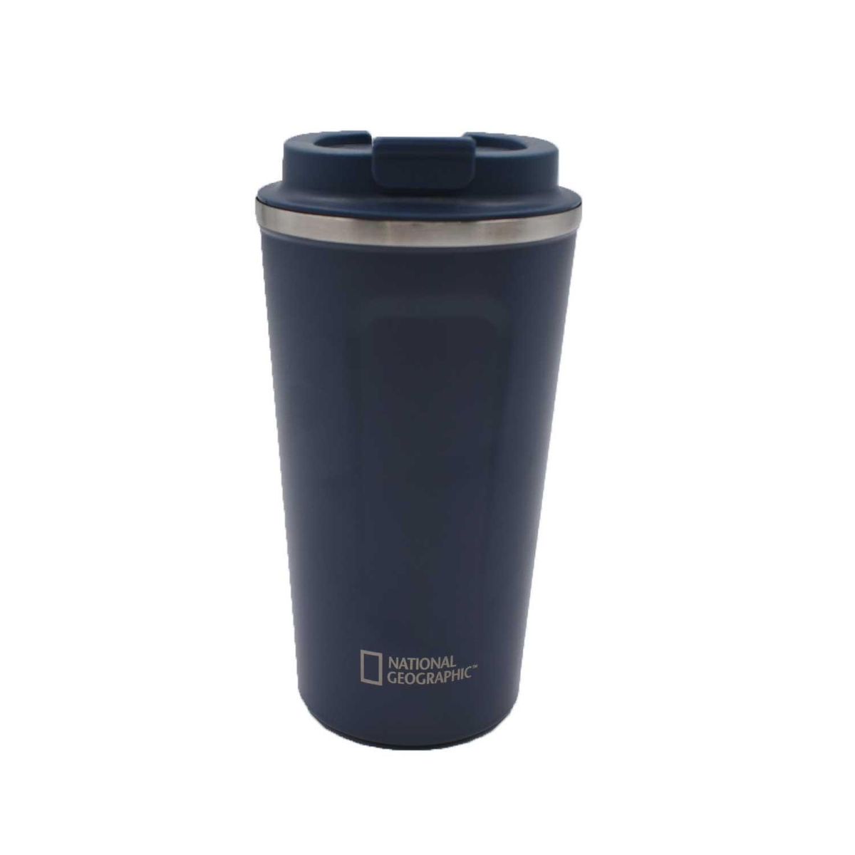 NATIONAL GEOGRAPHIC - Mug Acero Inoxidable Tapa Flip Antideslizante 510ml Azul