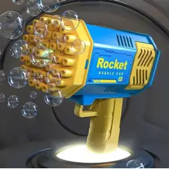 GENERICO - Máquina Pistola De Burbujas Gatling Bazooka led