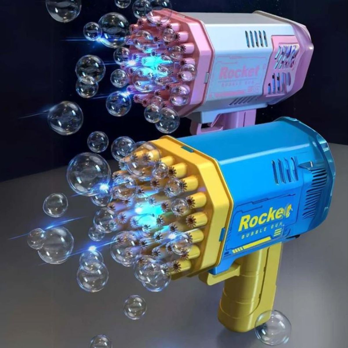 GENERICO - Máquina Pistola De Burbujas Gatling Bazooka led