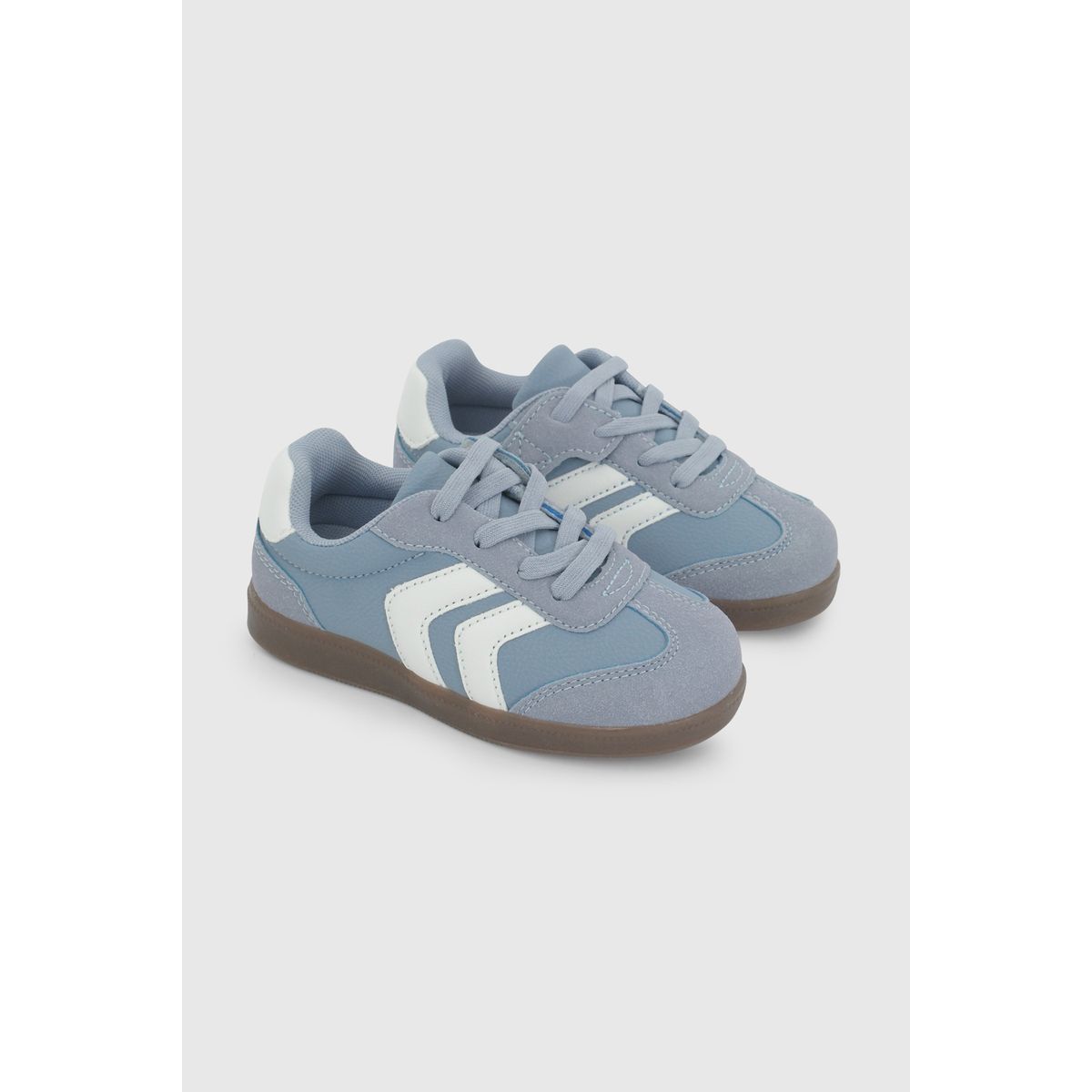 COLLOKY - Zapatilla de Niña Denim con Cordón-Velcro de caña baja