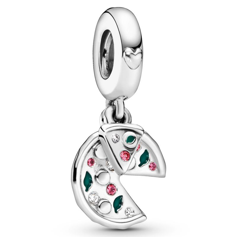PANDORA - Charm Colgante De Plata Amo Pizza  Mujer Pandora