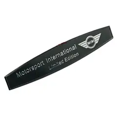 GENERICO - Emblema Insignia para Mini Cooper Motorsport Negro