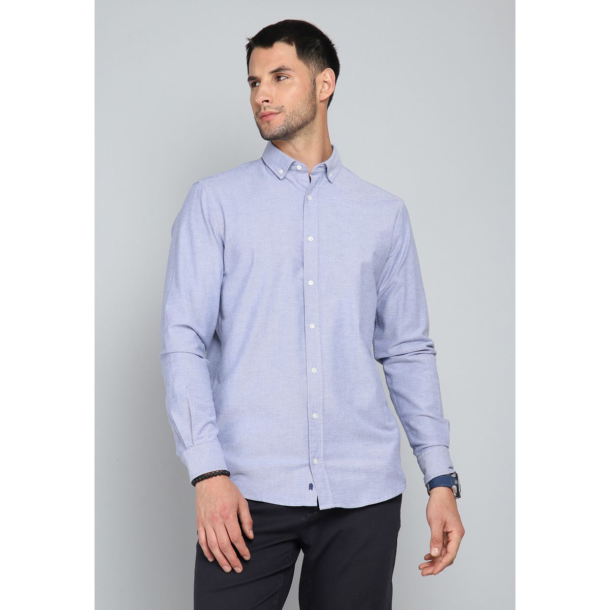 ARROW - Camisa Hombre Arrow Oxford Spandex Elasticada Azul ARROW