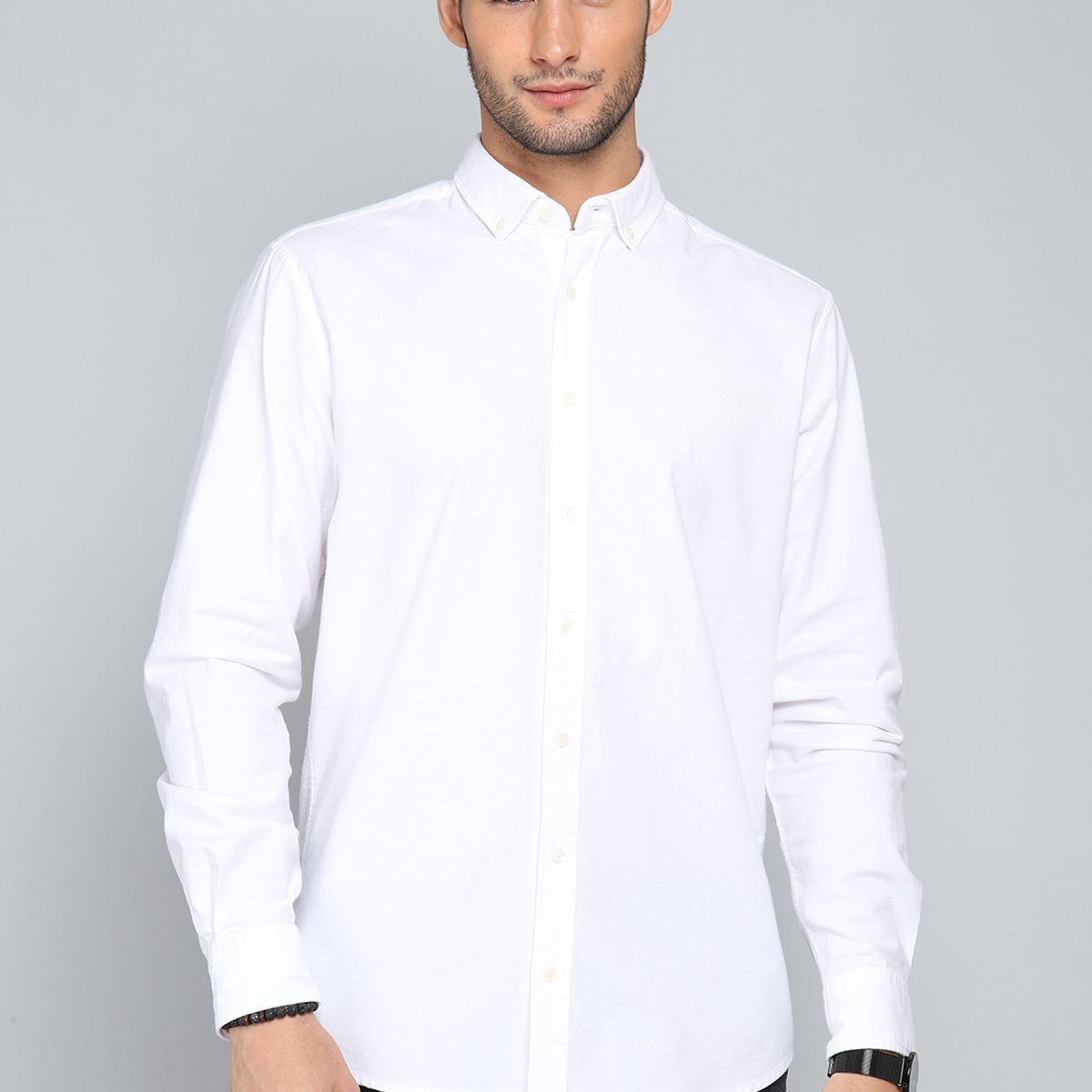 ARROW - Camisa Hombre Arrow Oxford Spandex Elástica Manga Larga ARROW