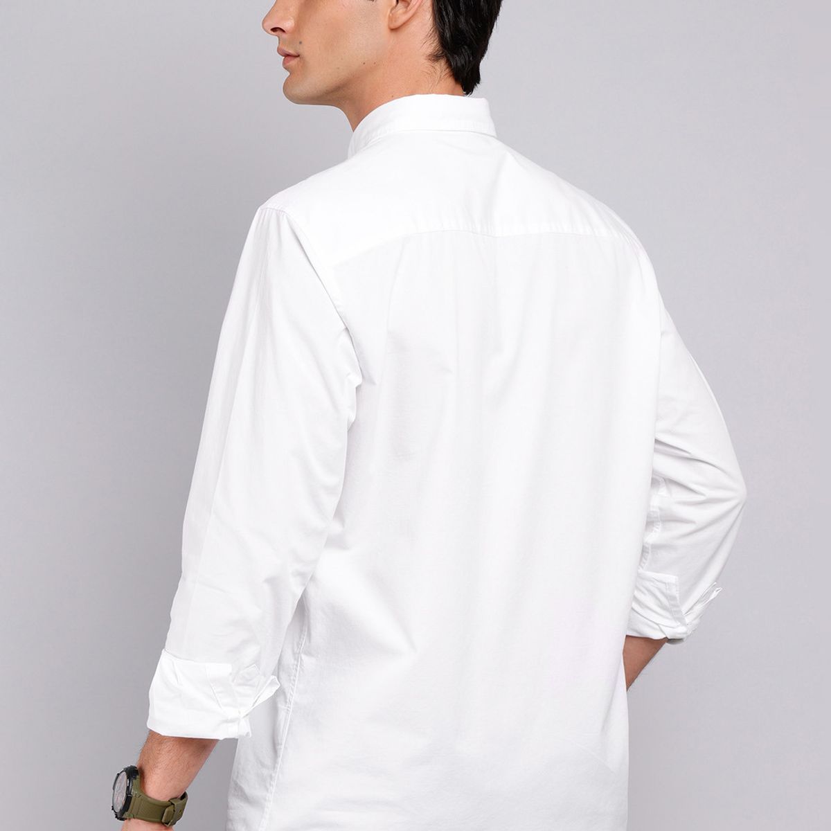 ARROW - Camisa Hombre Arrow Casual Lisa Manga Larga Algodón ARROW