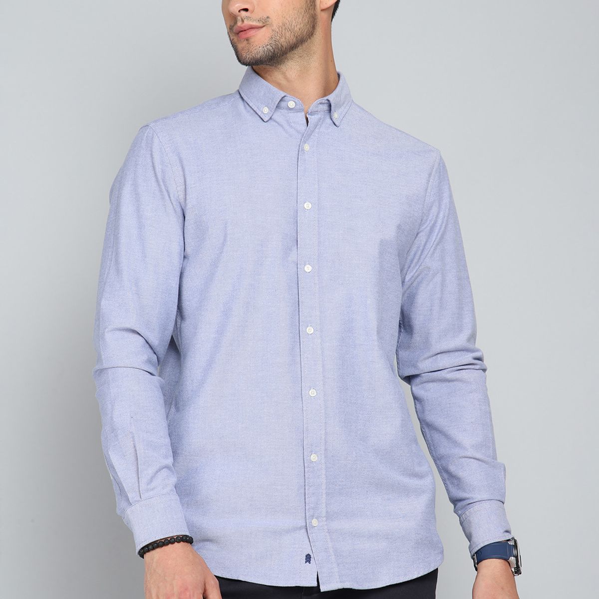 ARROW - Camisa Hombre Arrow Oxford Spandex Elasticada Azul ARROW