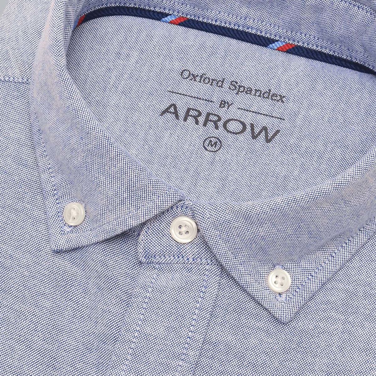 ARROW - Camisa Hombre Arrow Oxford Spandex Elasticada Azul ARROW