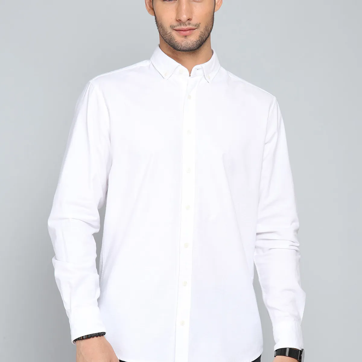 ARROW - Camisa Hombre Arrow Oxford Spandex Elástica Manga Larga ARROW