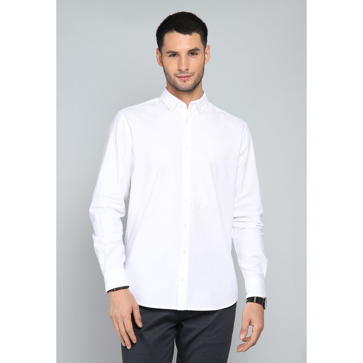 ARROW - Camisa Hombre Arrow Oxford Spandex Elástica Manga Larga ARROW