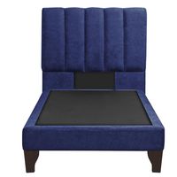 Cama Europea Plaza y Media Azul