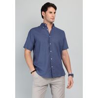 Camisa De Lino y Algodón