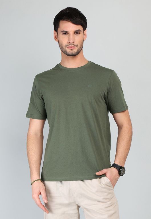 Polera Cuello Redondo Verde Oliva S