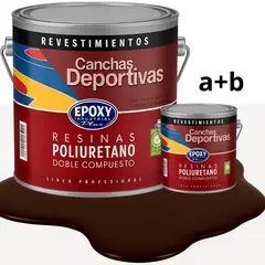 EPOXY - PINTURA ALTO TRÁFICO PU 2K - CANCHAS ANTIDESLIZANTE - GALON CAFÉ MORO