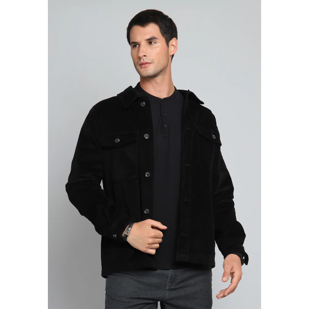 ARROW - Chaqueta Hombre Arrow Cotelé Forrada Estilo Camisa ARROW