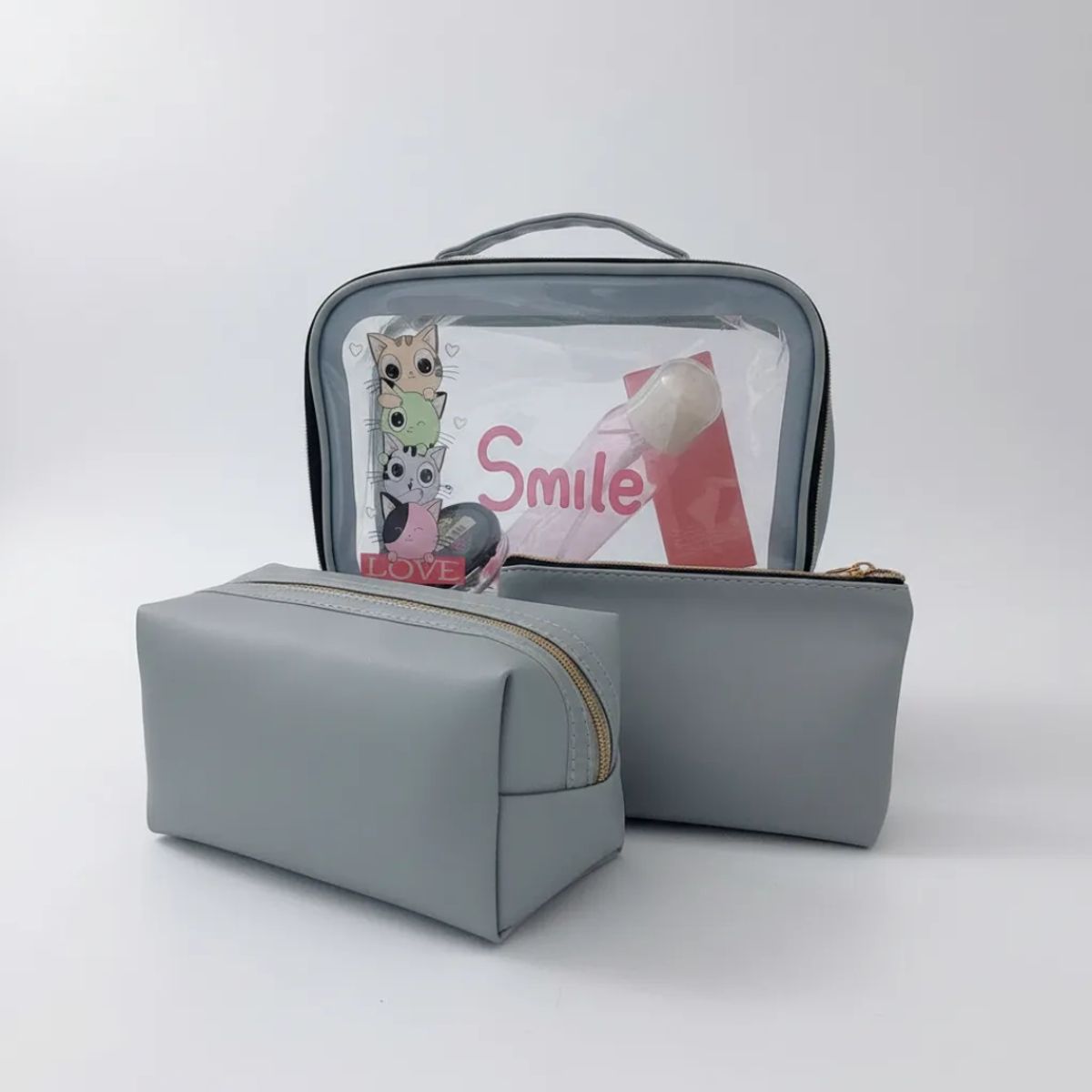 GENERICO - Set de 3 Organizadores de Maquillaje y Cosméticos  Azul