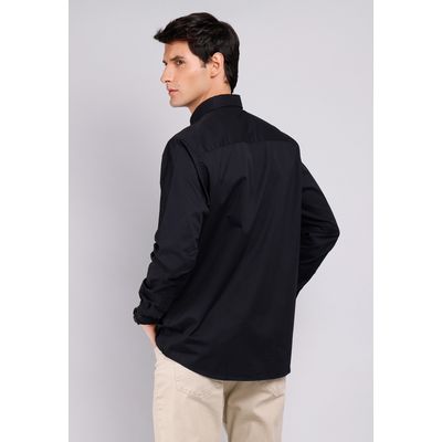 Imagen 2 del producto Camisa Hombre Casual Lisa Manga Larga Algodón