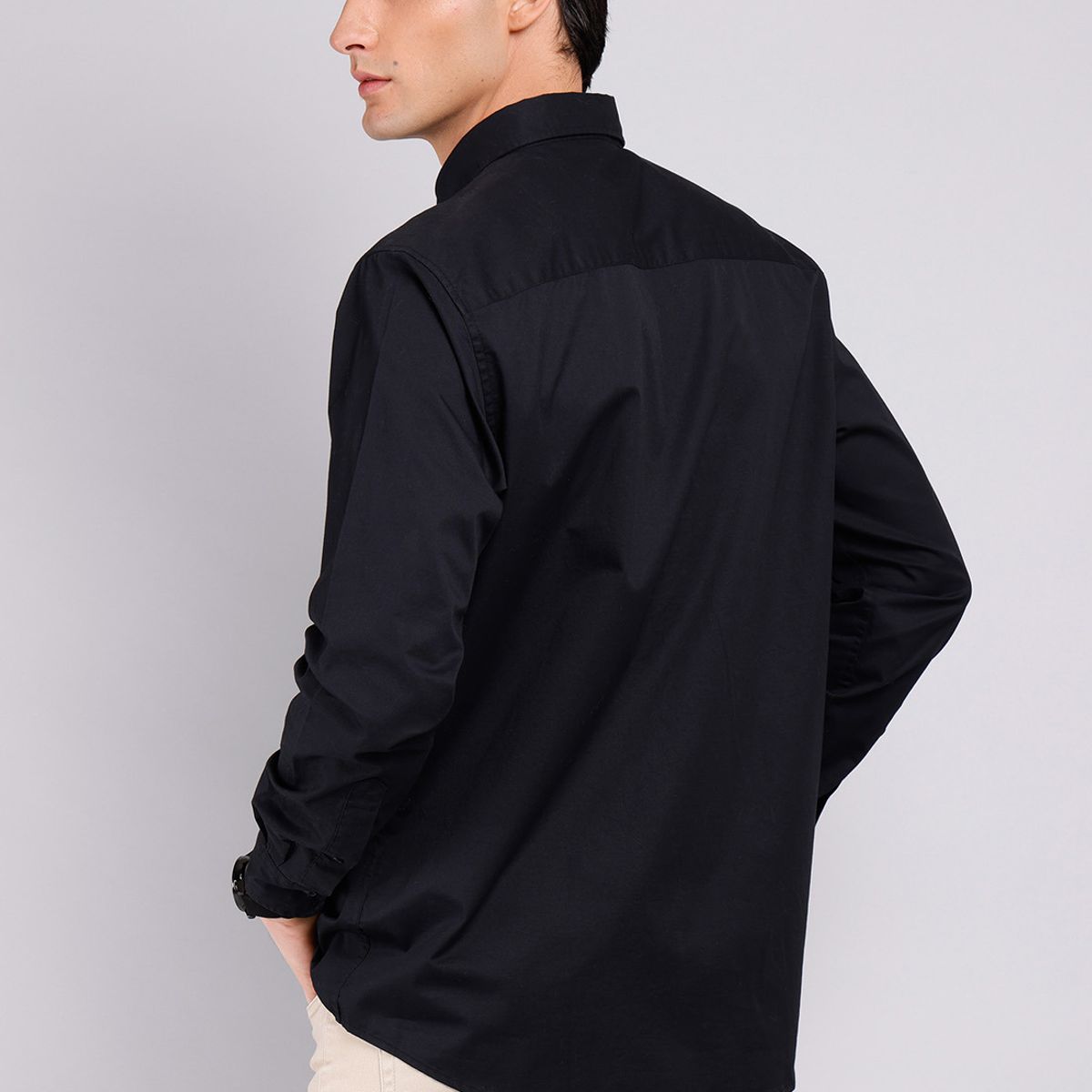 ARROW - Camisa Hombre Arrow Casual Lisa Manga Larga Algodón ARROW