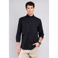 ARROW - Camisa Hombre Casual Lisa Manga Larga Algodón