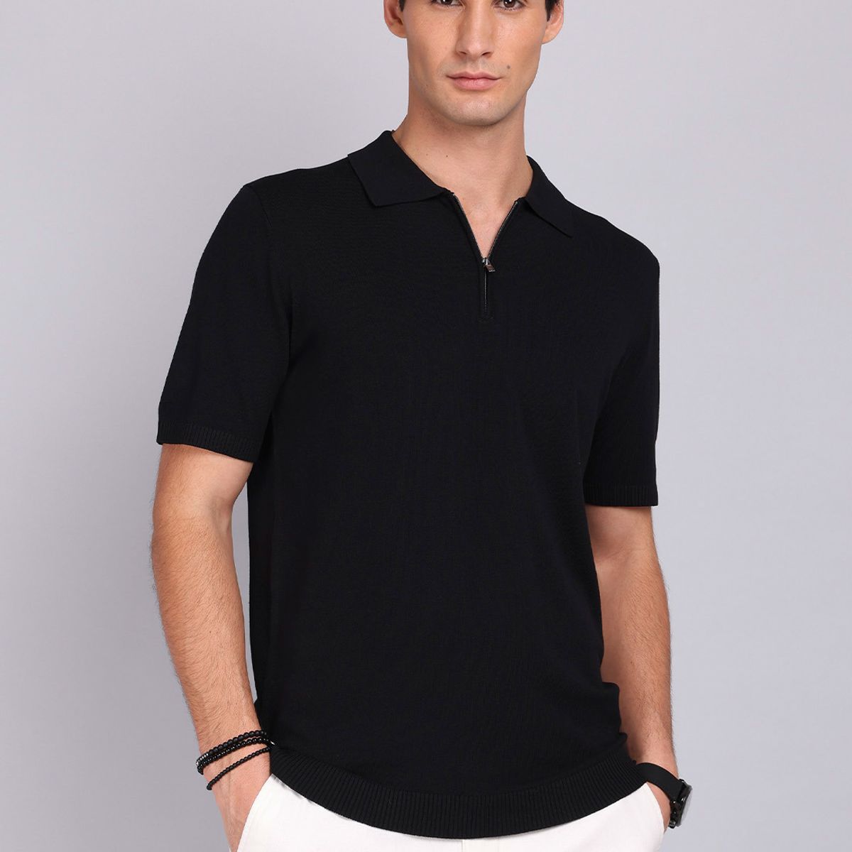 ARROW - Polera Tejida Cuello Con Cierre Arrow ARROW