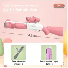 GENERICO - Pistola Rifle de Burbujas Eléctrica Lanzador automático para juegos al aire libre