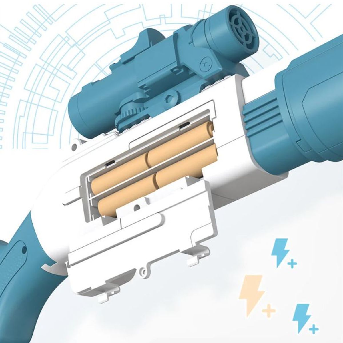 GENERICO - Pistola Rifle de Burbujas Eléctrica Lanzador automático para juegos al aire libre
