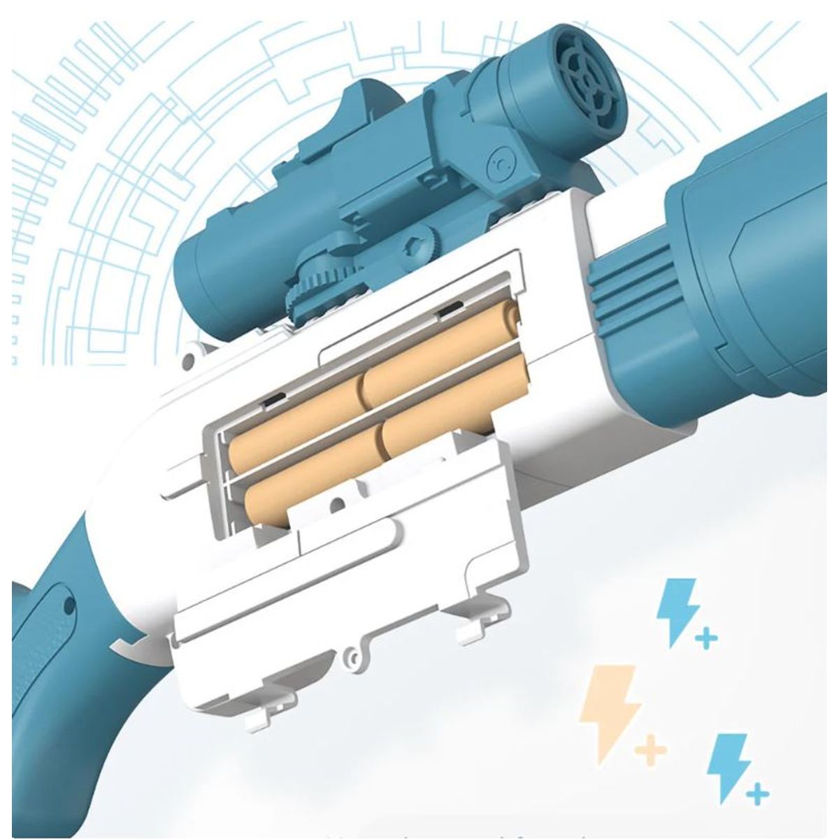 GENERICO - Pistola Rifle de Burbujas Eléctrica Lanzador automático para juegos al aire libre