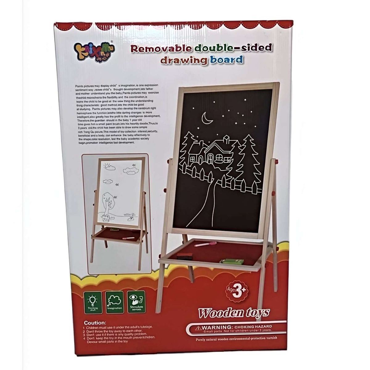 GENERICO - PIZARRA DOBLE CARA ATRIL INFANTIL TIZA Y PLUMÓN