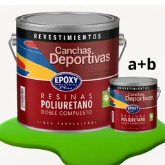 EPOXY - PINTURA ALTO TRÁFICO PU 2K - CANCHAS ANTIDESLIZANTE - GALON VERDE CLARO