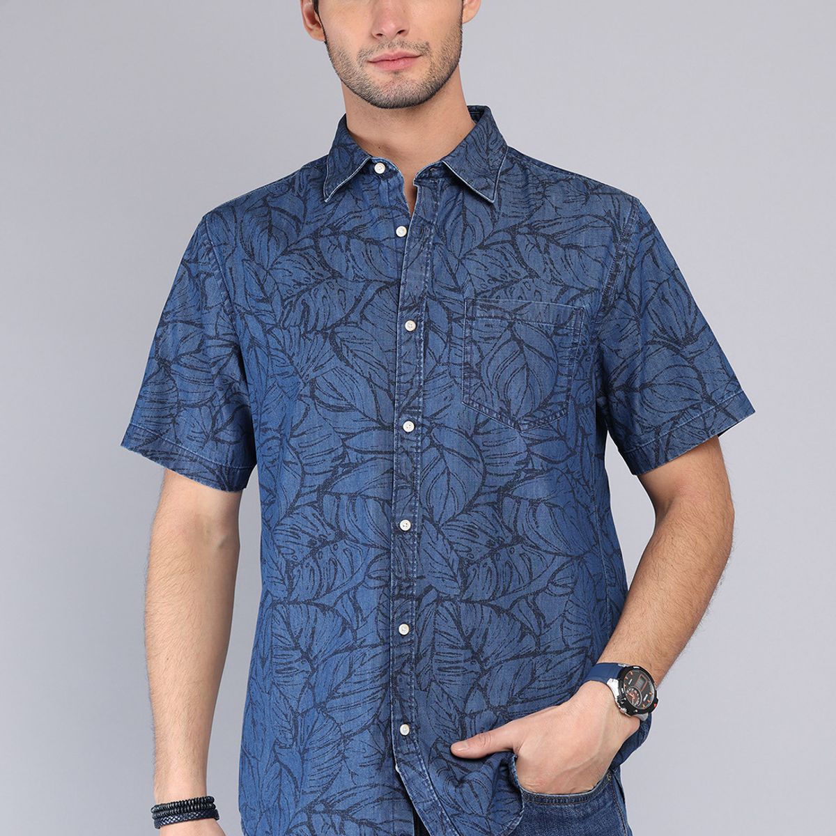 ARROW - Camisa Denim Print Manga Corta Arrow ARROW