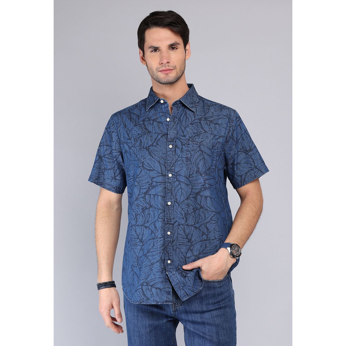 ARROW - Camisa Denim Print Manga Corta Arrow ARROW