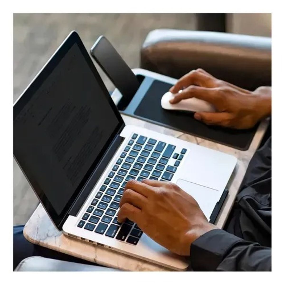 GENERICO - Soporte Notebook Diseño Ergonómico Plegable Y Portátil Gris