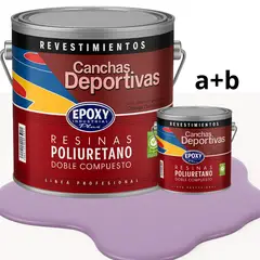 EPOXY - PINTURA ALTO TRÁFICO PU 2K - CANCHAS ANTIDESLIZANTE - GALON VIOLETA SUAVE