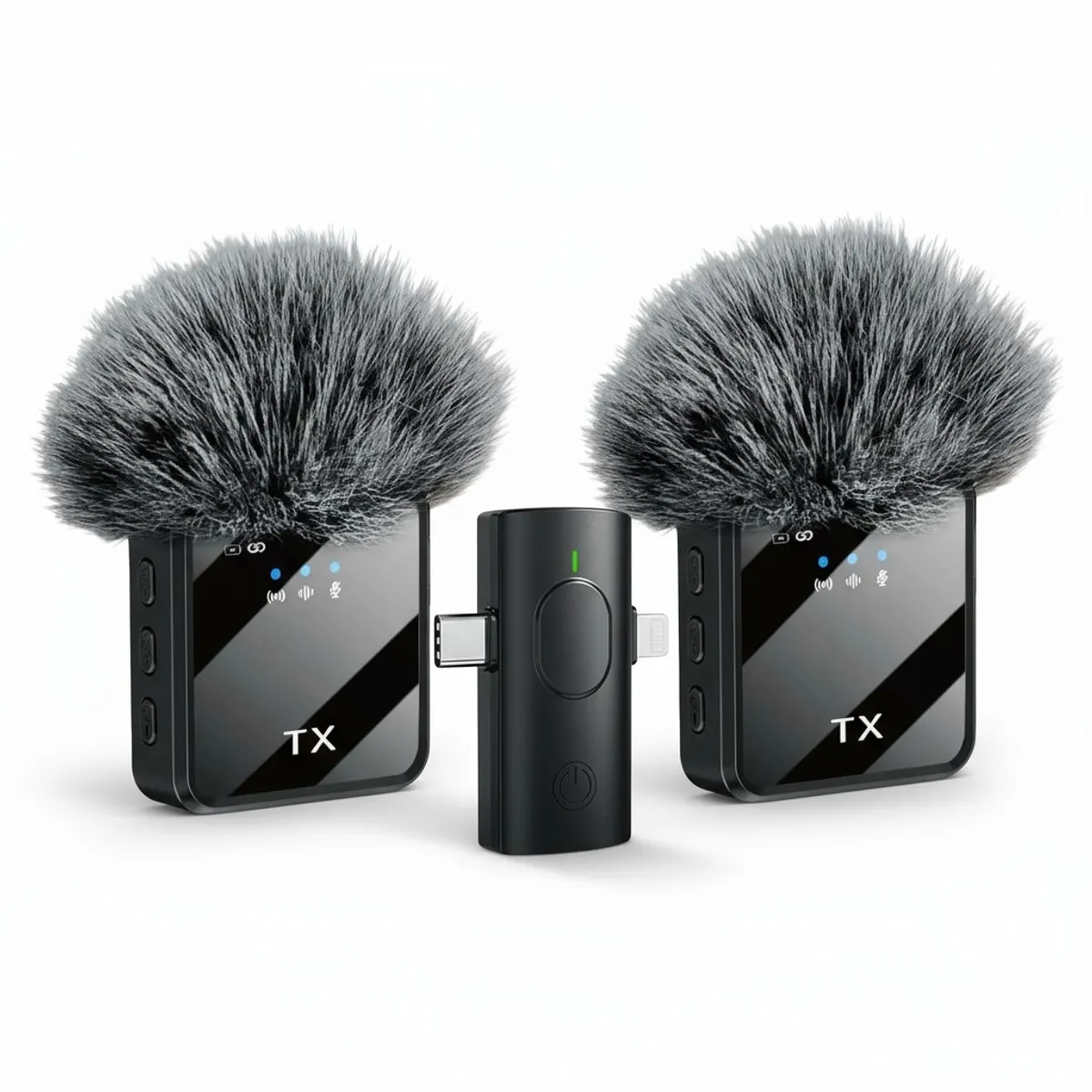 IRM - Micrófono Lavalier Inalámbrico X 2 Irm F15-2 Para Podcast Negro