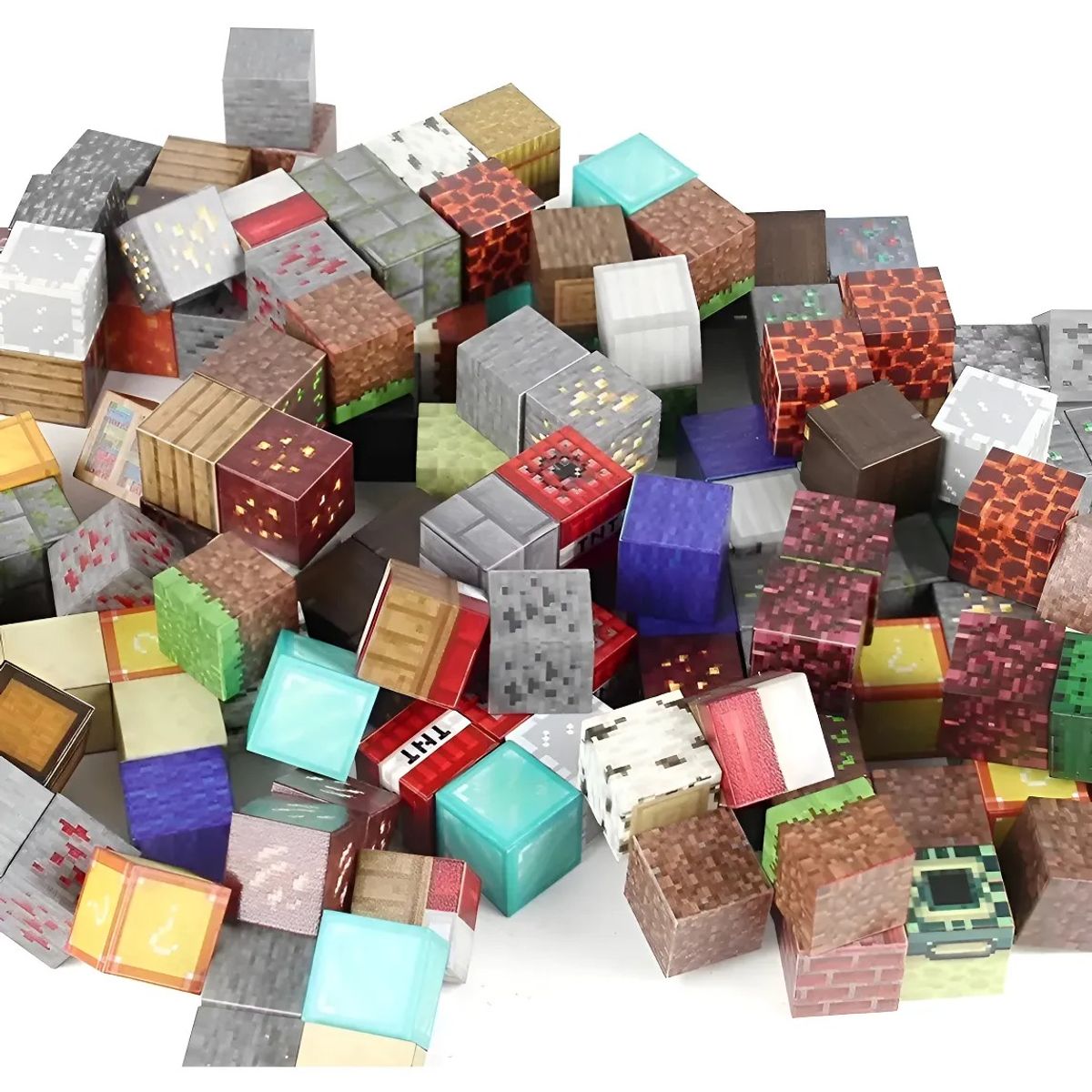 GENERICO - Set 50 Bloques Magnéticos Cubos Pixel Al Azar De 2 Cm 50