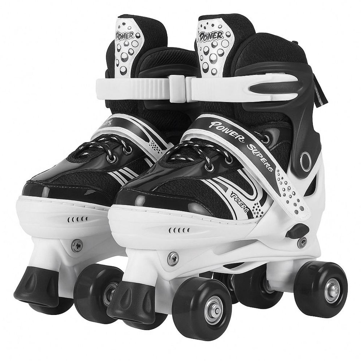 GENERICO - Patines Artísticos Infantiles Ajustables 4 Ruedas - Negro - L