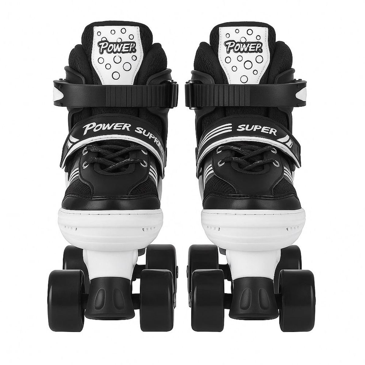 GENERICO - Patines Artísticos Infantiles Ajustables 4 Ruedas - Negro - L
