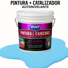 EPOXY - PINTURA ALTO TRÁFICO EPOXICA 2K - CANCHAS - TINETA 10L AZUL CIELO