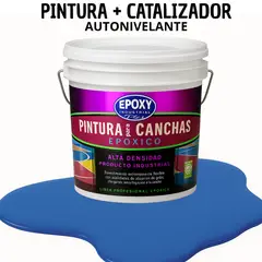 EPOXY - PINTURA ALTO TRÁFICO EPOXICA 2K - CANCHAS - TINETA 10L AZUL INTENSO