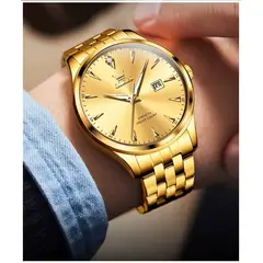 STARTECHOFFICE - Reloj de Lujo Clásico para Hombre con Calendario y Movimiento de Cuarzo Resistencia al agua 30m