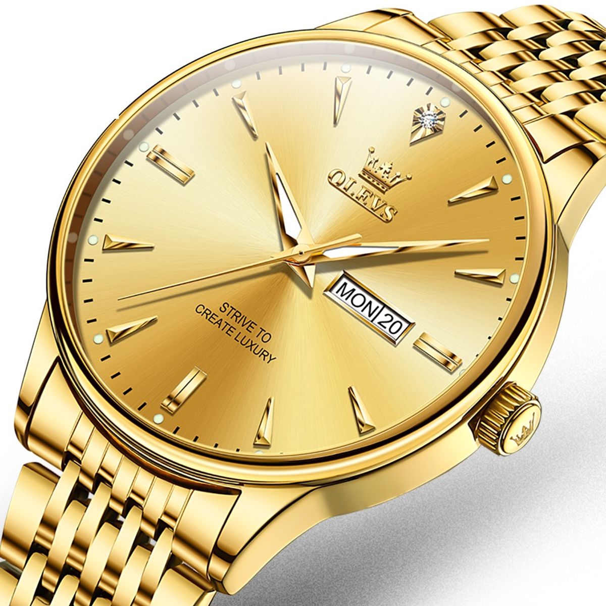 STARTECHOFFICE - Reloj de Lujo Clásico para Hombre con Calendario y Movimiento de Cuarzo Resistencia al agua 30m