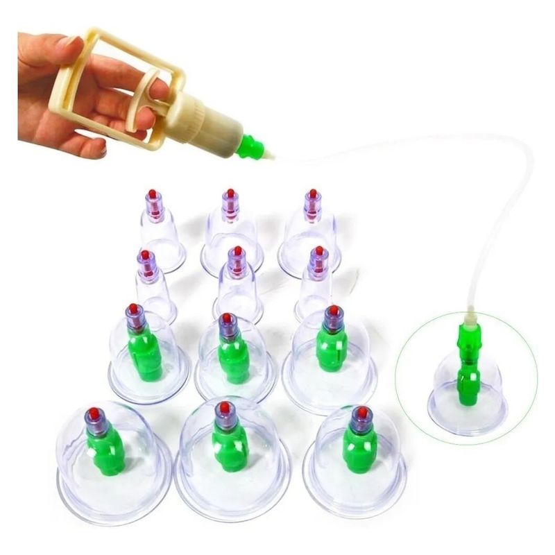 GENERICO - Set De Masaje Ventosa Succión Vacio 12 Copas