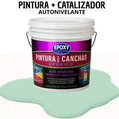 EPOXY - PINTURA ALTO TRÁFICO EPOXICA 2K - CANCHAS - TINETA 10L VERDE MENTA