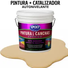 EPOXY - PINTURA ALTO TRÁFICO EPOXICA 2K - CANCHAS - TINETA 10L BEIGE ARENA