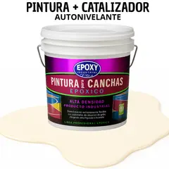 EPOXY - PINTURA ALTO TRÁFICO EPOXICA 2K - CANCHAS - TINETA 10L CREMA SUAVE