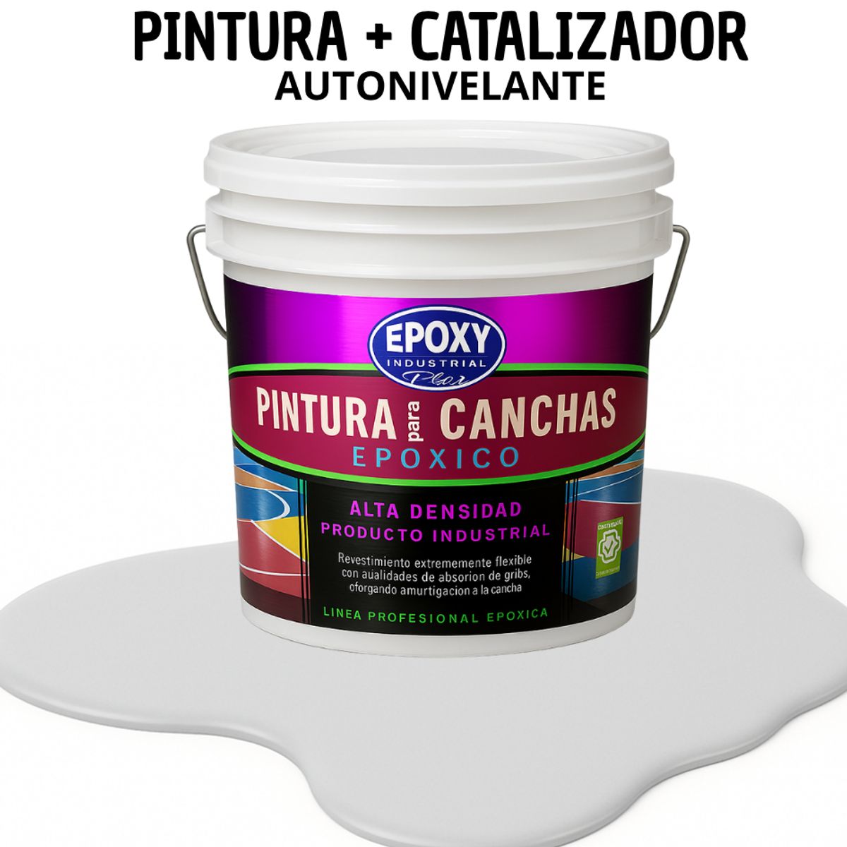 EPOXY - PINTURA  ALTO TRÁFICO EPOXICA 2K - CANCHAS  - TINETA 10L GRIS CLARO