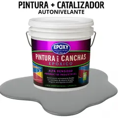 EPOXY - PINTURA ALTO TRÁFICO EPOXICA 2K - CANCHAS - TINETA 10L GRIS DEMARCACIÓN
